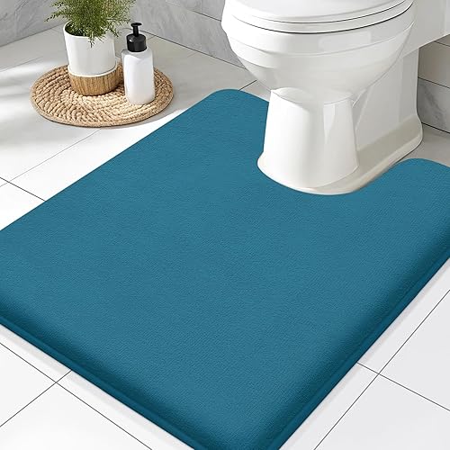 Miniatura 127 de Smiry Tapete de baño de espuma viscoelástica de 24 x 16 pulgadas, extra suave y absorbente, antideslizante, lavable para suelo, ducha y bañera,