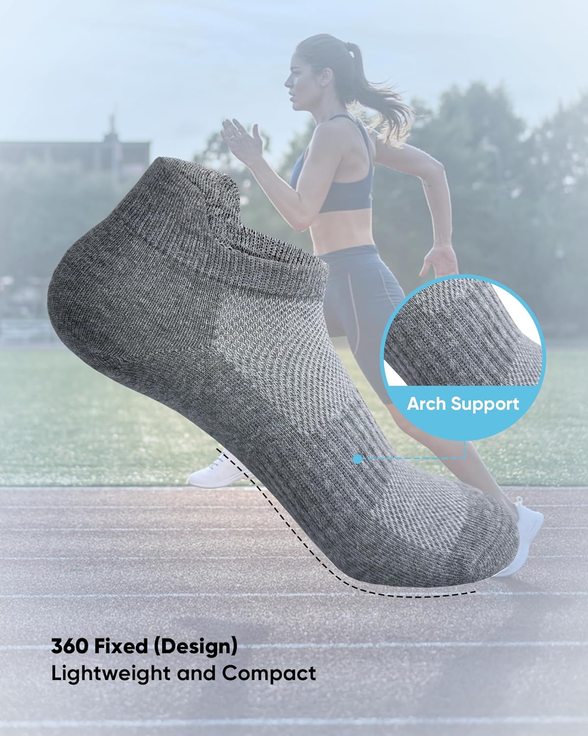 SIXDAYSOX Ankle Socks Womens Thin Breathable No Show Low Cut Cotton Socks 5 Pairs - Image 5