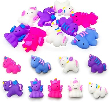 9 Pcs ألعاب Unicorn Mochi Squishy لصالح حفلات الأطفال ، Kawaii Unicorn Squishies ، Mini Animals Stress Relief Fidget Toys Bulk لجوائز الأطفال ، Mochi Squishy Sensory Toy for Easter Basket Stuffers