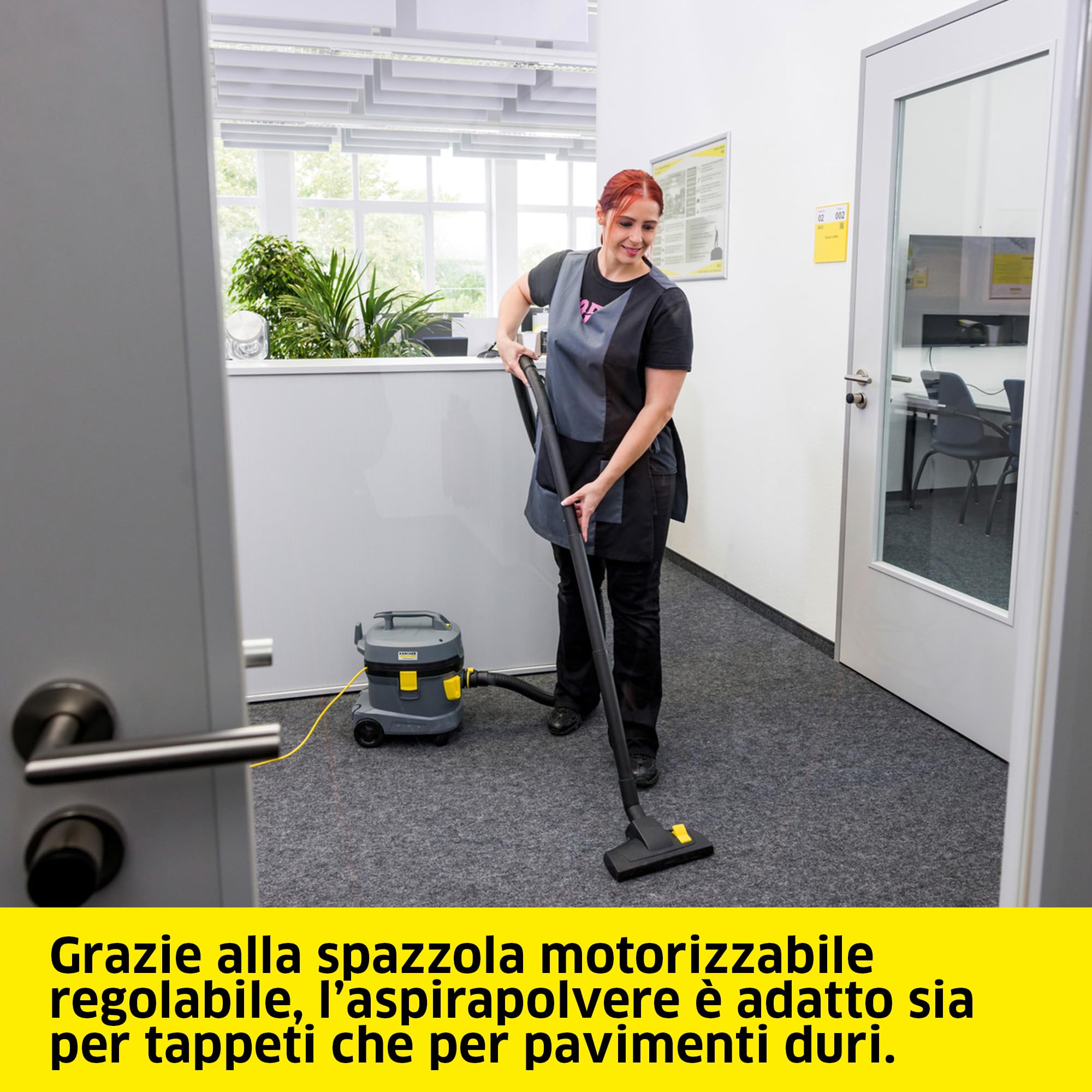 KÄRCHER aspirapolvere professionale T 11/1 Classic, 11 l, 850 W, 61 dB(A), 3,9 kg, 7,5 m, cestello filtro permanente