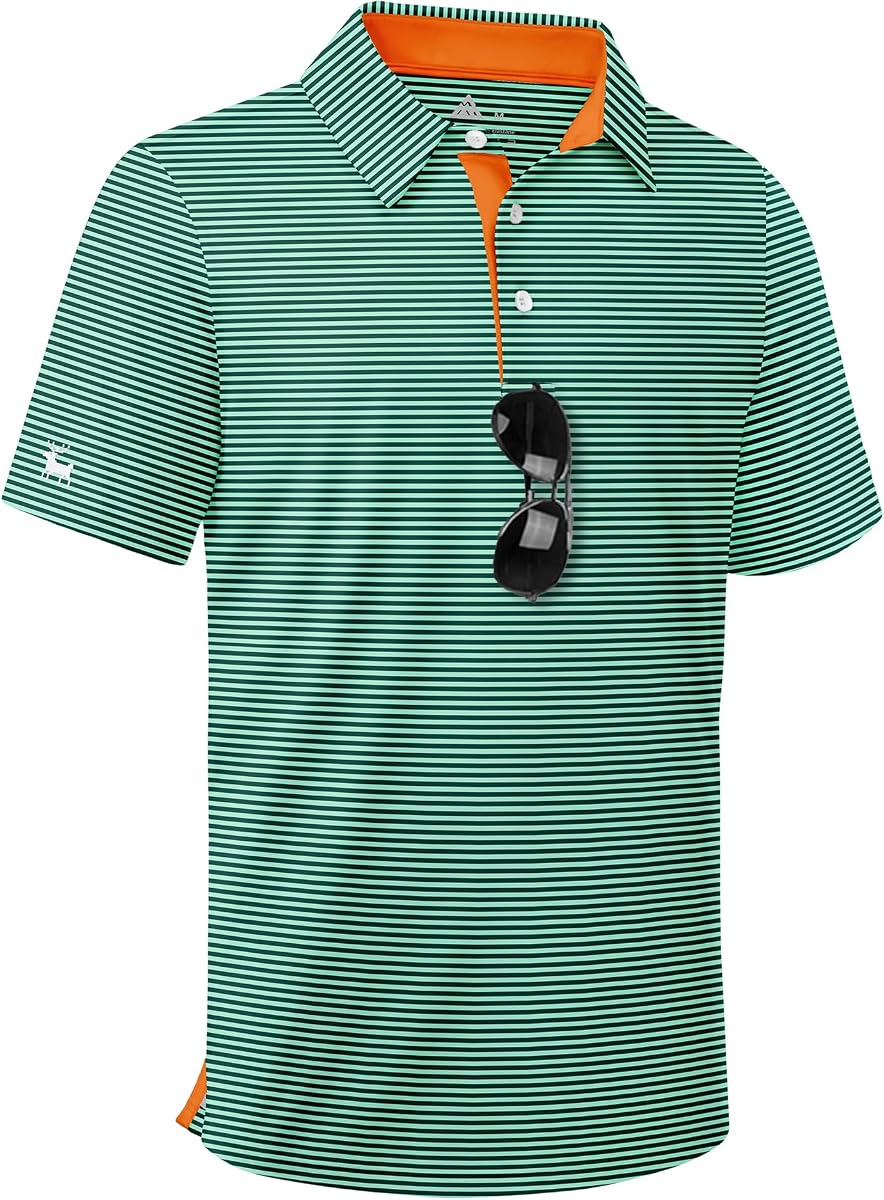 Polo de golf para niños de manga corta UPF 50+ con estampado de camisas para jóvenes y niños, camiseta divertida con cuello de uniforme escolar