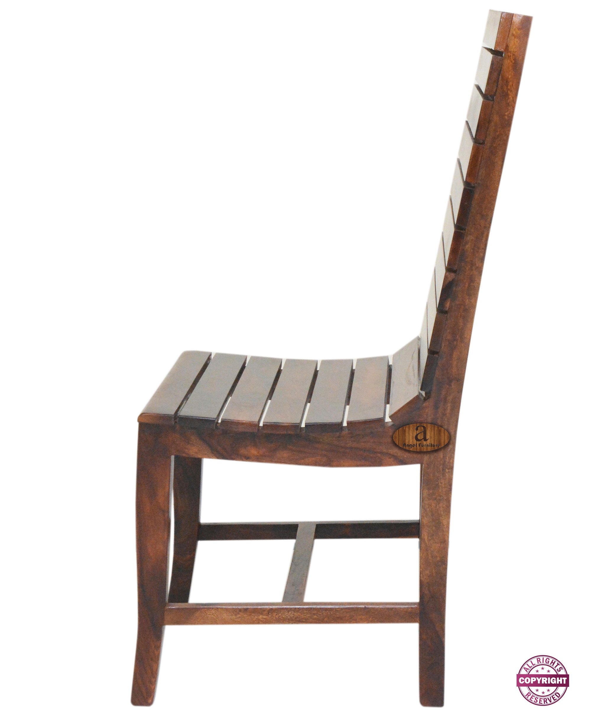 Angel's Modish Solid Sheesham Wood Four Seater Dining Table Set (Teak