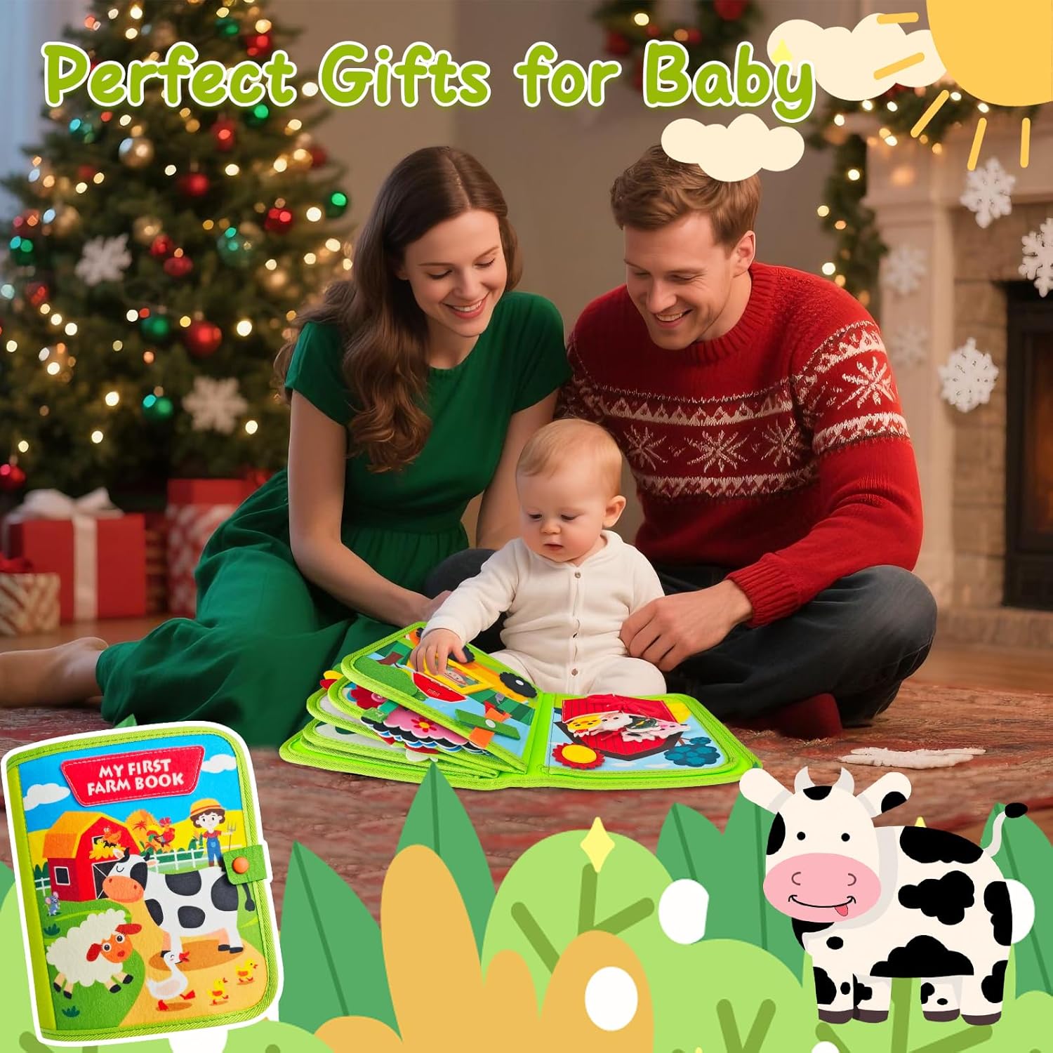 Busy Book for Toddlers 3-5, Learning Toys for 3 Year Old, Montessori Toddler Busy Board Ages 3, Sensory Toys for Kids with Autism, Preschool Learning Activities, Gift for 3 4 5 Year Old Girl Boy