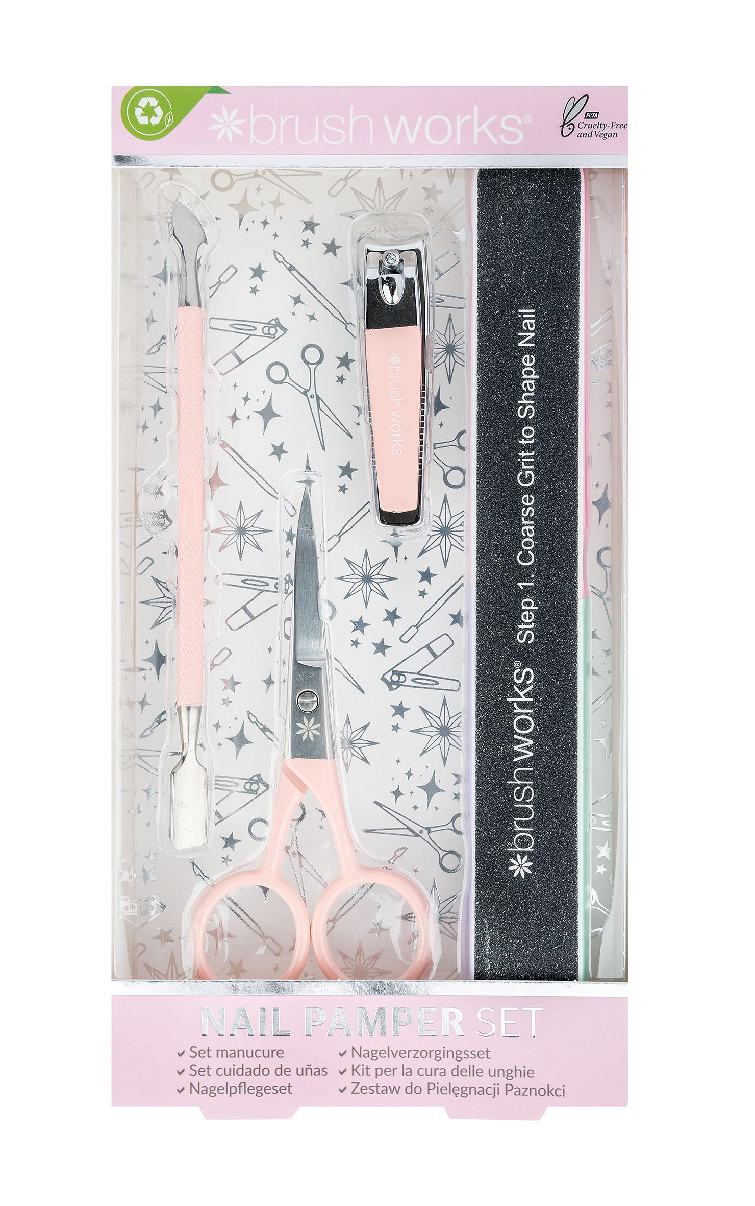 Brushworks Nail Pamper Set, Pink, One Size