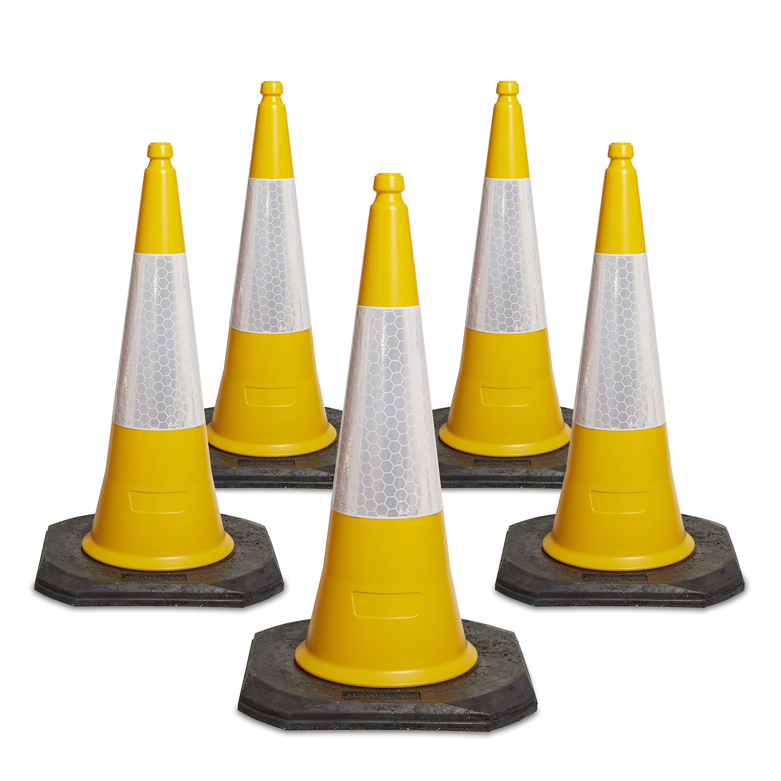 Innovatus Yellow Pack Of 5 Traffic Cones 750Mm By
