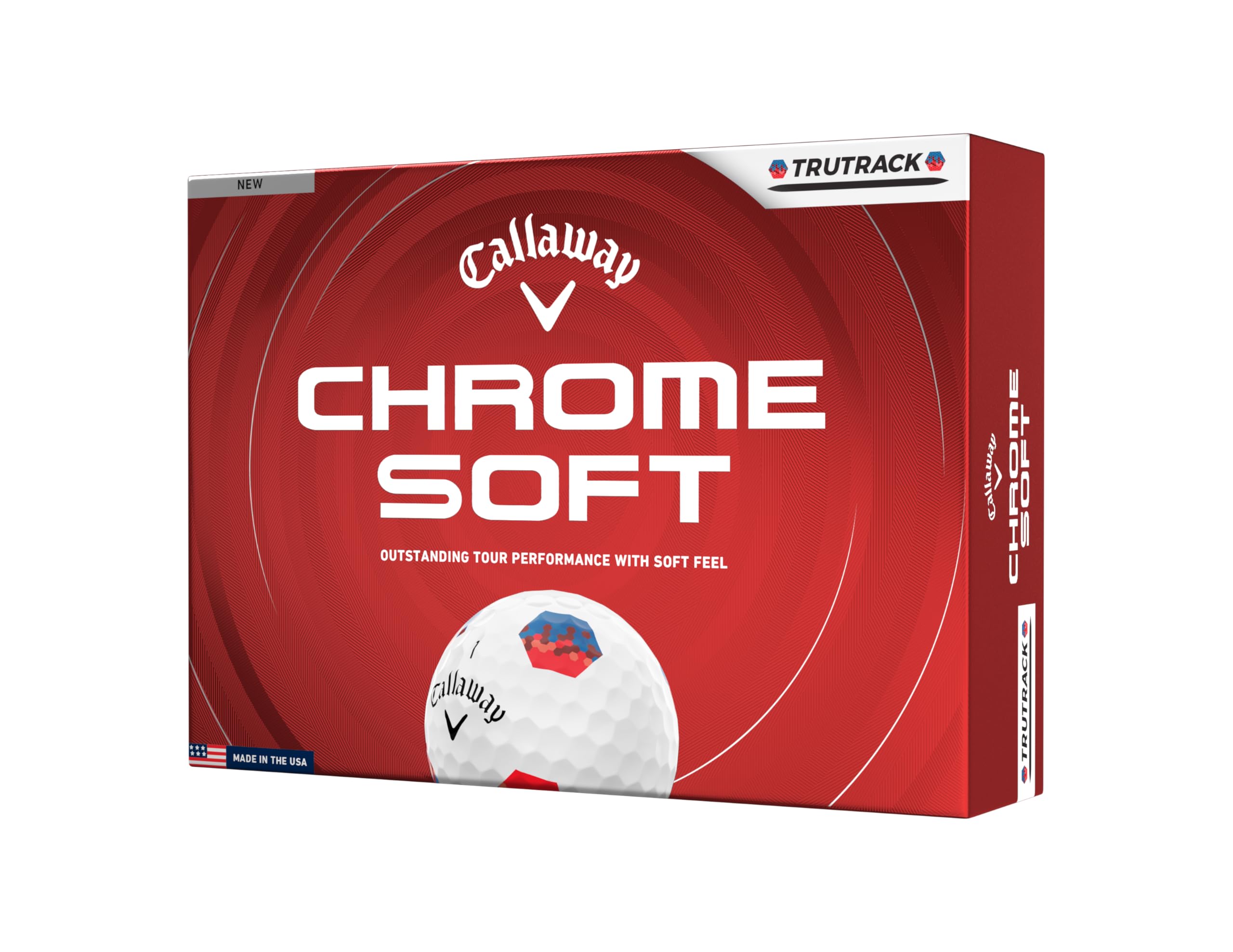 Callaway Golf Balls Chrome Soft 2026 with Tru Track (White)