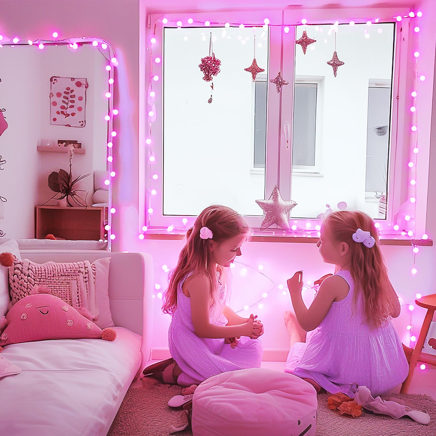 Roma Pink ローマピンクLEDライト Amazon.com: JMEXSUSS 100 LED Pink String Lights Indoor