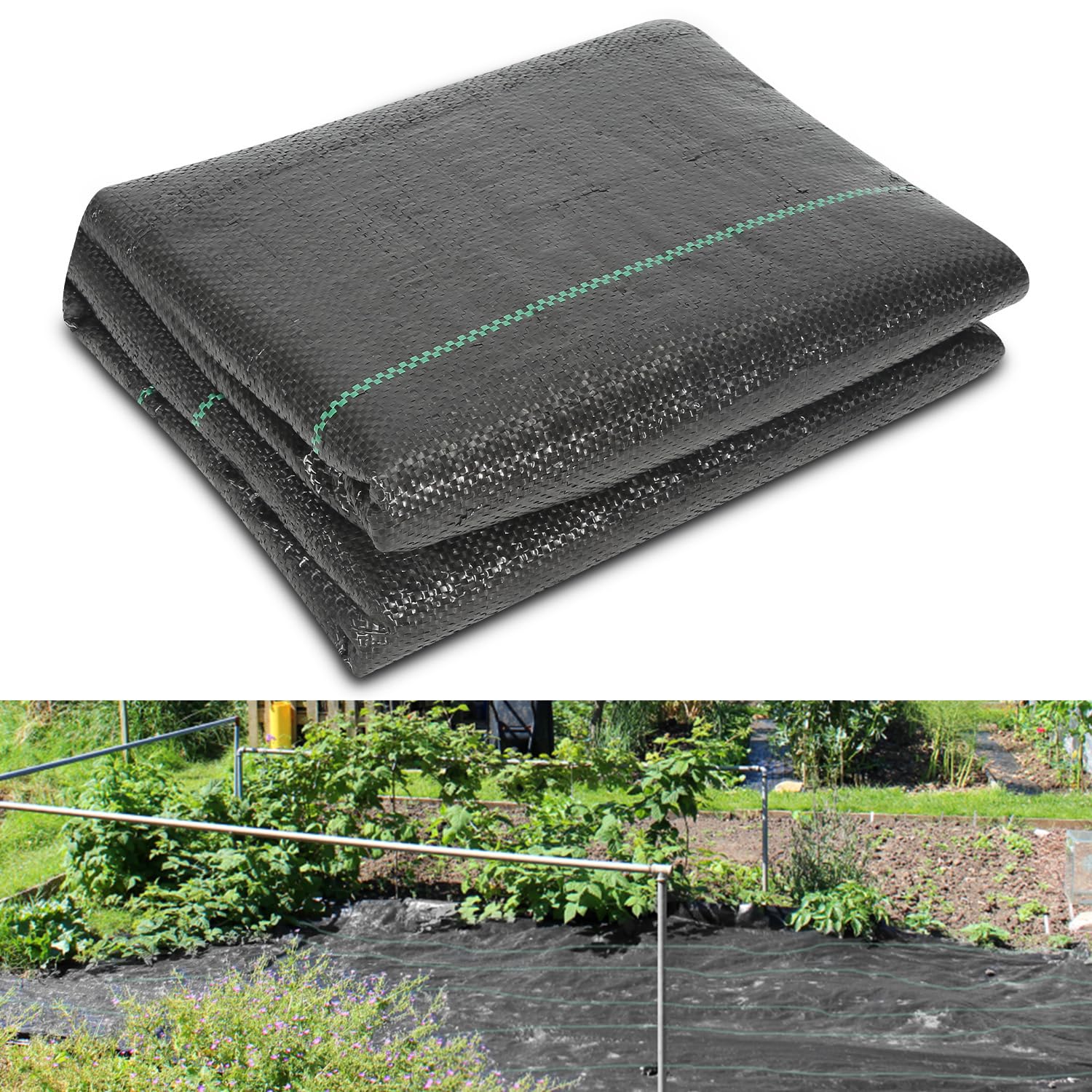 1m x 100m Unkrautvlies Extra Stark, 100g/m² – Unkrautflies Schützt vor Unkraut für große Flächen, Gartenvlies Wasserdurchlässig für Garten, Hochbeet, Wege,Reißfestes Bodenvlies