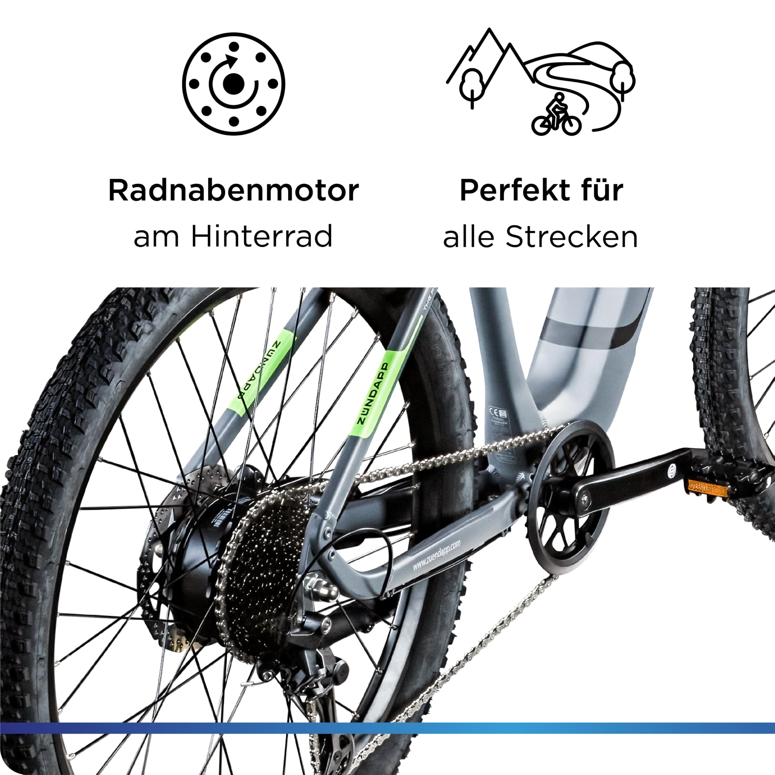 ZÜNDAPP Z808 E Bike Mountainbike 27,5" für Damen und Herren ab 155 cm Pedelec 10 Gang Elektrofahrrad 540Wh Scheibenbremsen