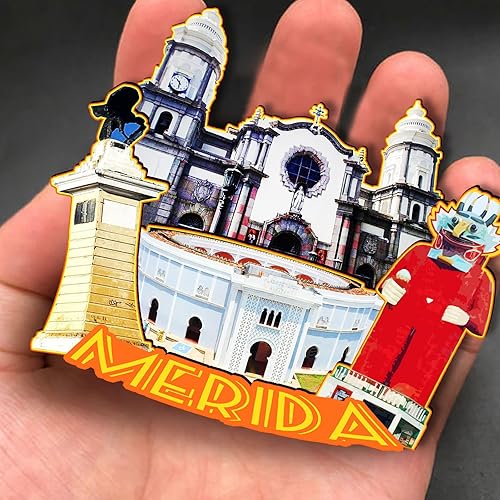 Miniatura 4 de Mérida Venezuela - Imanes de madera 3D para nevera de viaje, decoraciones coleccionables hechas a mano, 2