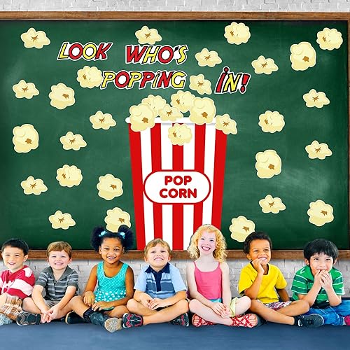 Miniatura 6 de TaoBary 73 tablones de anuncios de crayón de palomitas de maíz, decoración de 20 x 27 pulgadas, cubo de palomitas de maíz, tablón de anuncios,