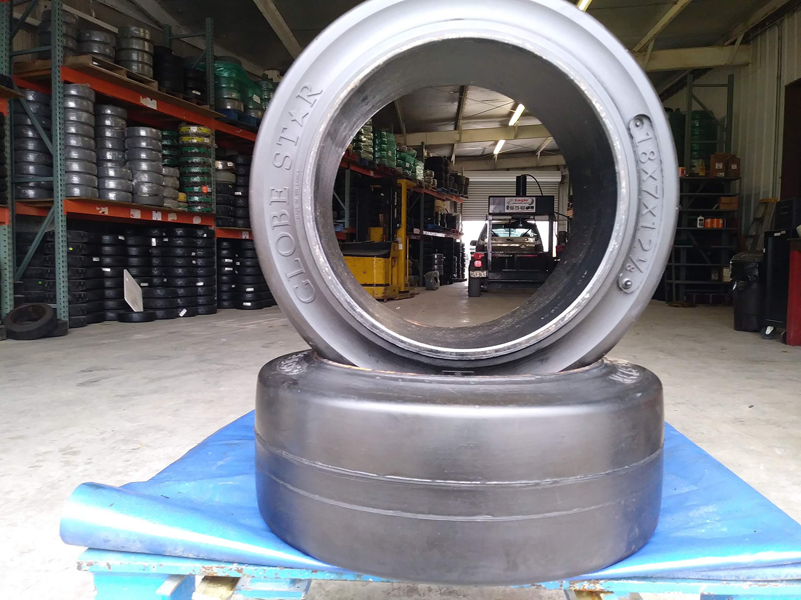 Forklift Black Smooth Tire 18x7x12 1/8