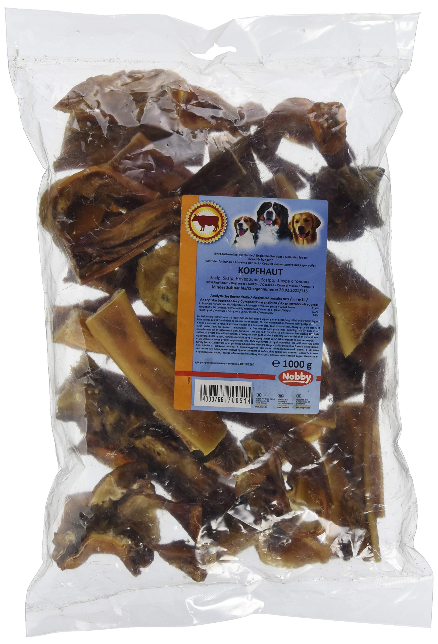 Nobby Dried Cattle Scalp Bag,1000 g