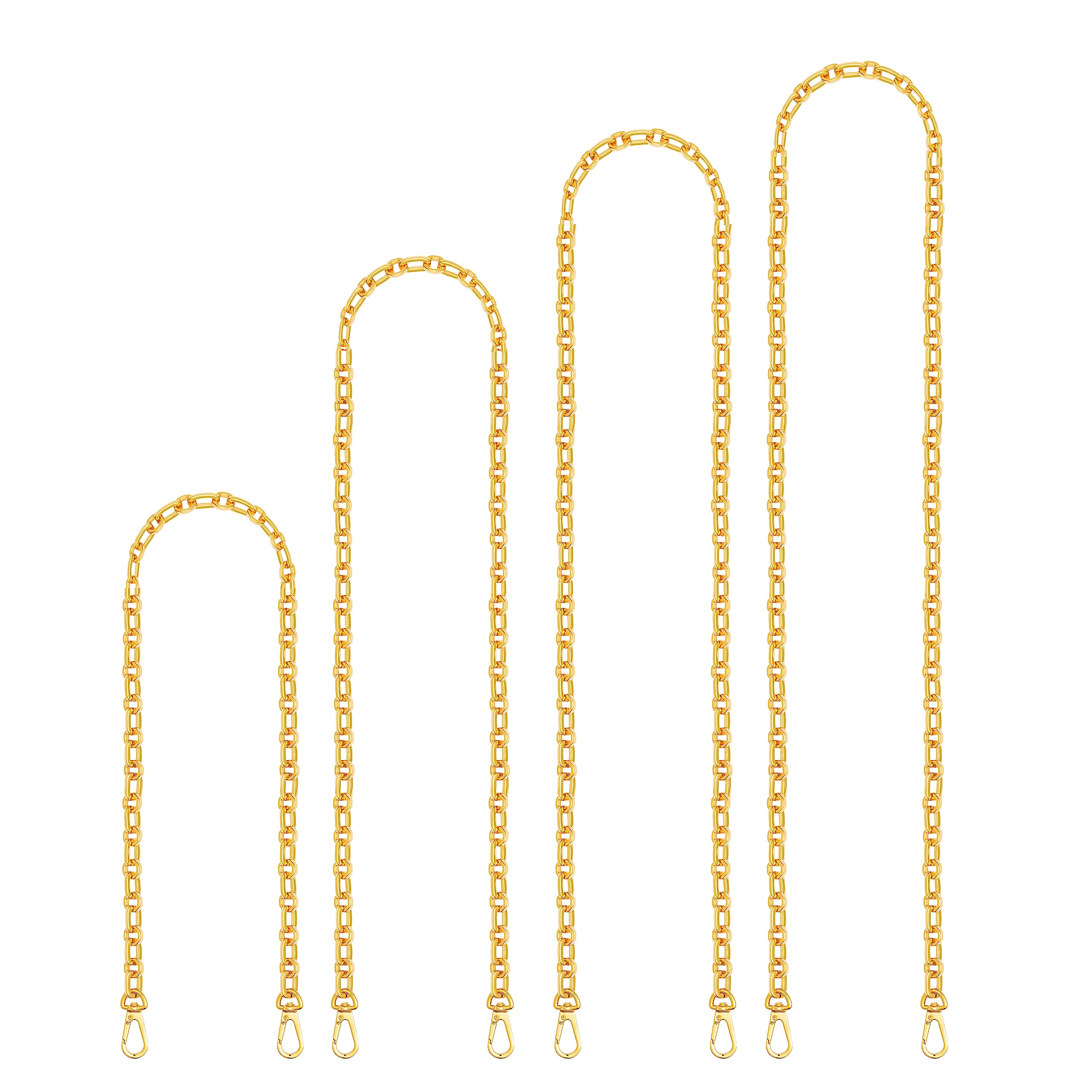 jiesinlov Cadena para bolso Correa para bolso de mano Correa cruzada de repuesto para bolso de hombro con cadena dorada y hebillas metálicas(E120CM)
