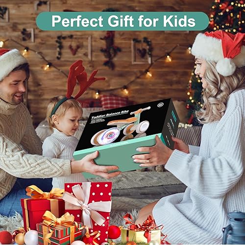 Miniatura 6 de Bicicleta de equilibrio para bebés para niños y niñas de 1 año  Primera bicicleta para niños pequeños con iluminación colorida, juguete seguro de 4