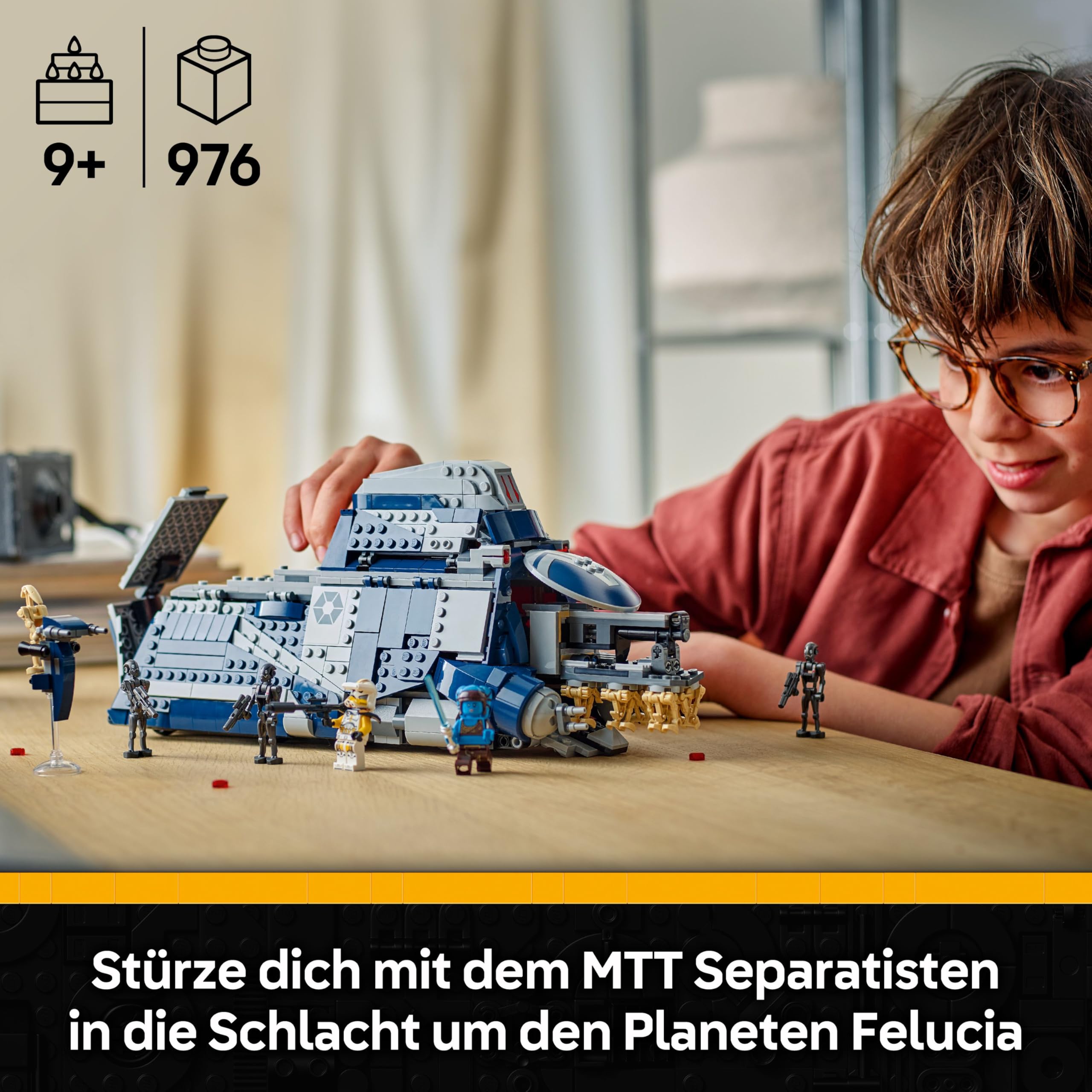 LEGO Star Wars: The Clone Wars MTT der Separatisten in der Schlacht von Felucia - Spielzeug mit Lichtschwert - Kinder Geschenk für Jungen und Mädchen - Modellbau zum Ausstellen und Sammeln - 75435