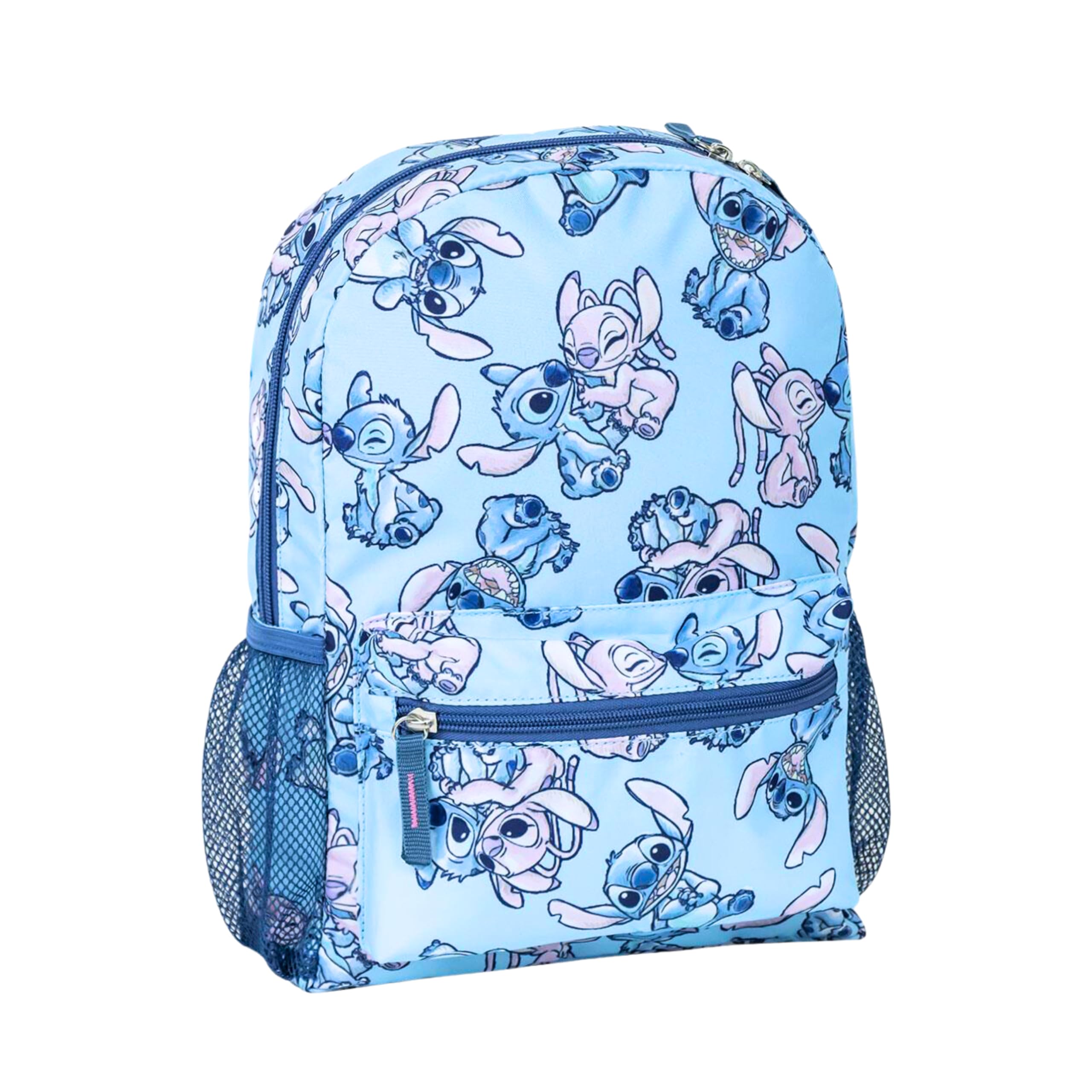 Disney Stitch y Angel Mochila para Niña, Bolsa de Equipaje, Mochila de Viaje Infantil, Mochila Stitch y Angel Regalo para Niñas y Adolescentes