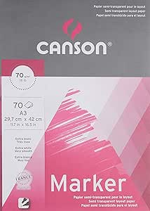Canson Graduate Manga Marker Paper Pad - A4 Size, 70gsm, 50 Sheets For Drawing & Lettering