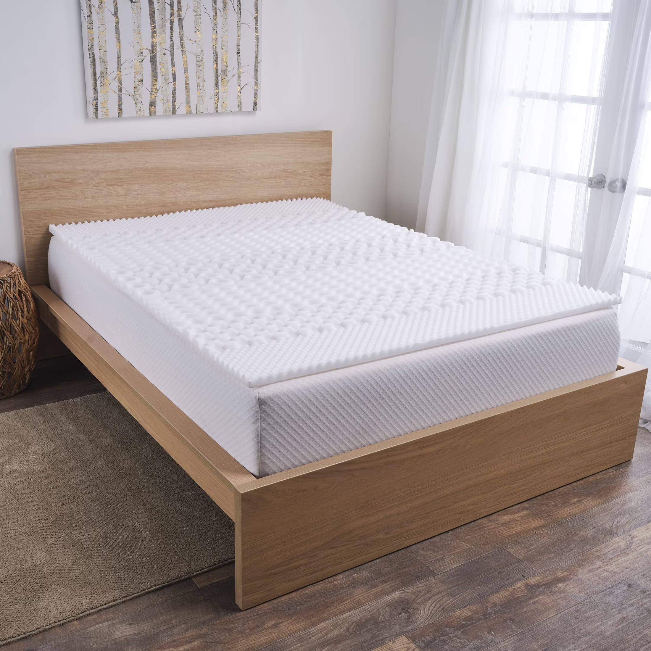 Twin Twin XL 1.25 Inch 7 Zone Foam Mattress Topper for Comfort Support