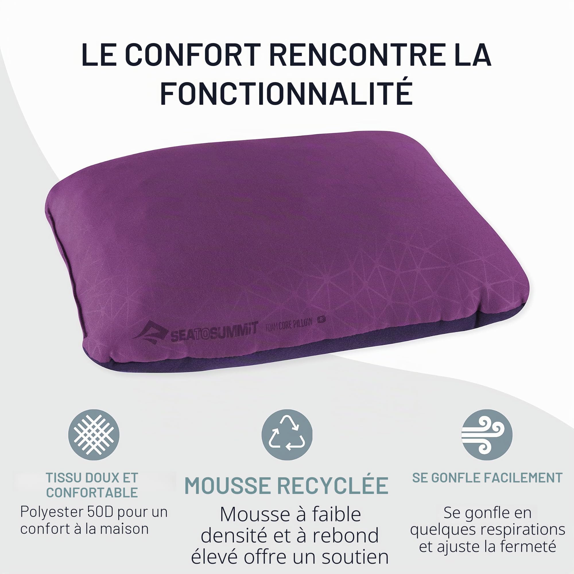Sea to Summit Foam Core Pillows - FoamCore Pillow L Bleu Marine Couleur : Bleu Marine