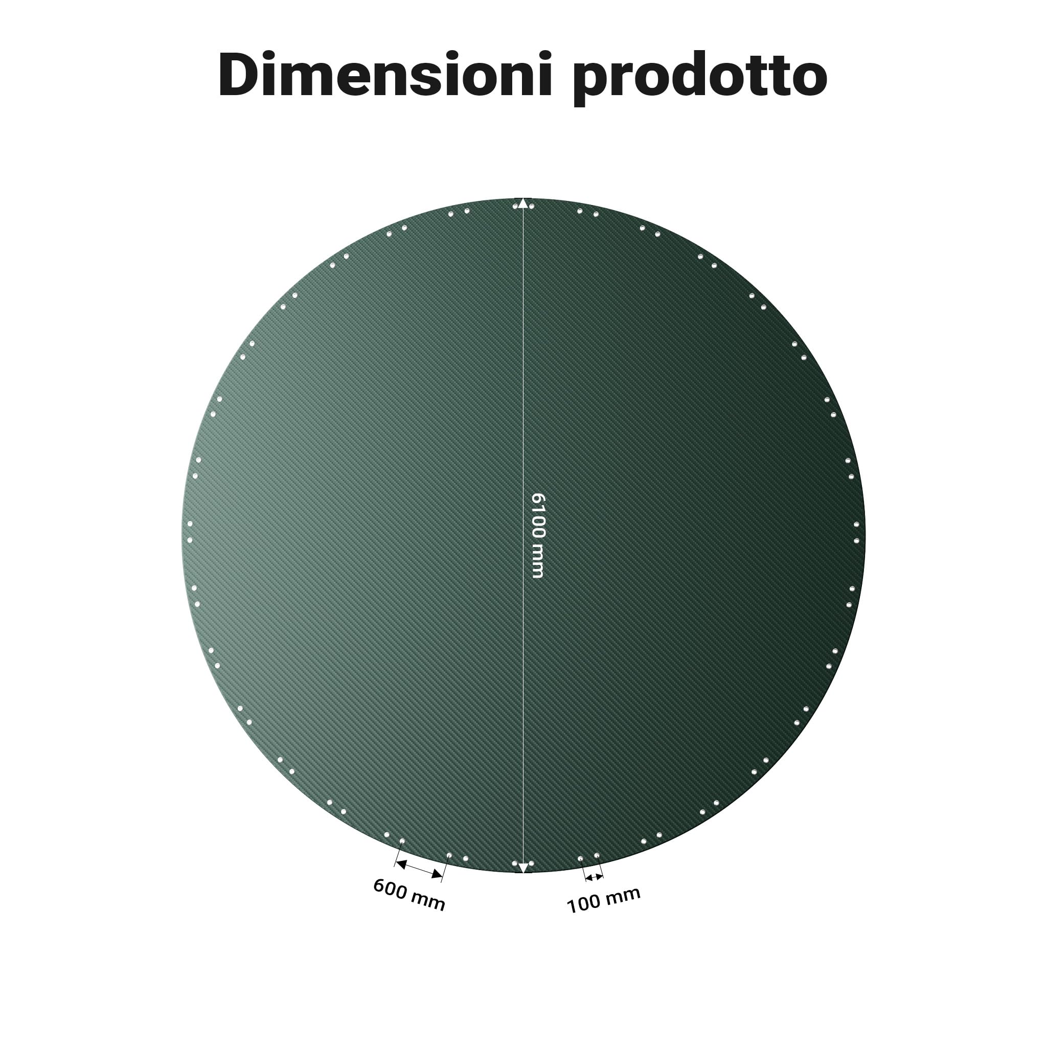 Wiltec Telo di copertura per piscina rotondo Ø 610 cm 2in1 resistente ai raggi UV inverno estate