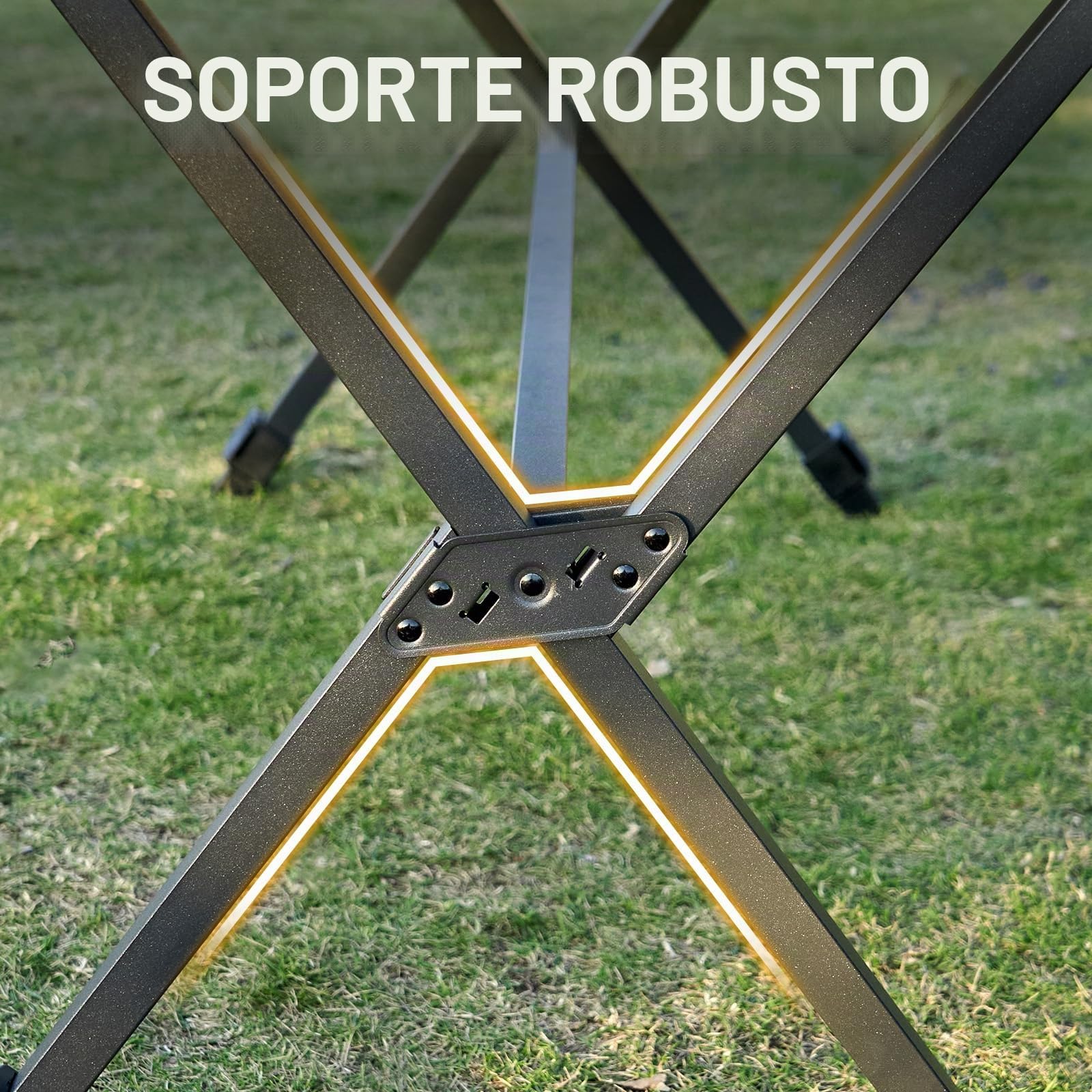 TIMBER RIDGE Mesa de Camping Plegable XXL 125 X 80 cm Altura Ajustable Mesa Plegable Multifuncional Portátil para Jardín Mesa Grande para 6 Personas Ideal para Exteriores, Picnic y Cocina