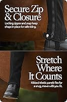 Vista 6 de HORZE Amara Polainas ecuestres para equitación inglesa unisex para niños Par de polainas con cremallera de cuero sintético Tabla de tallas