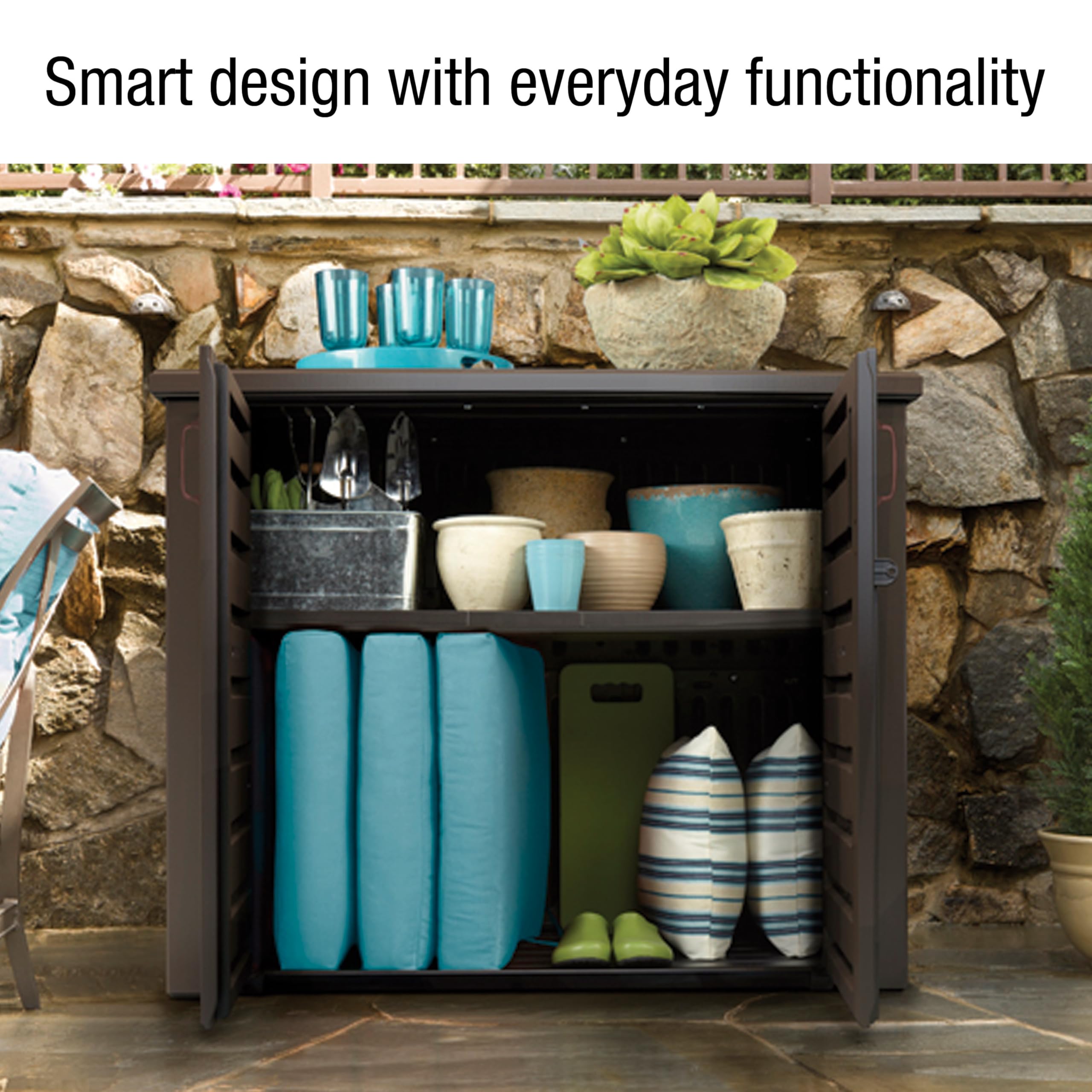 Amazon.com : Rubbermaid Decorative Outdoor Storage Cabinet (123