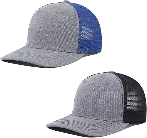 Sombreros de camionero unisex en blanco de malla Snapback sombreros deportivos lisos gorras de béisbol ajustables