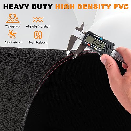 Miniatura 2 de Fitvids Alfombrilla para caminadora de 14 de pulgada de grosor, antideslizante, almohadilla de protección para el suelo, compatible con cintas de