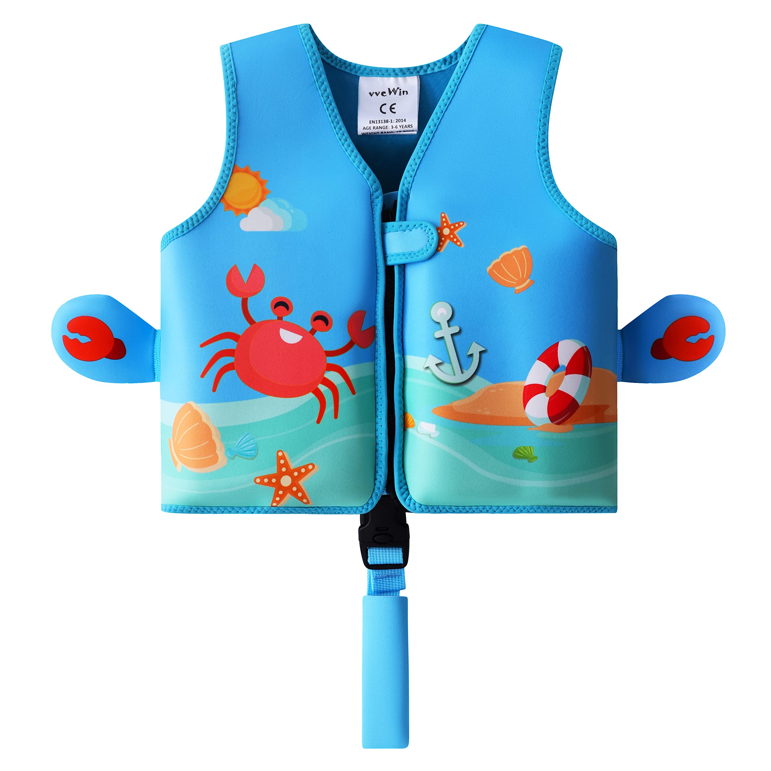 vveWin Swim Vest for Kids Chalecos De Natación De Neopreno para Niños Pequeños De 1 a 8 años