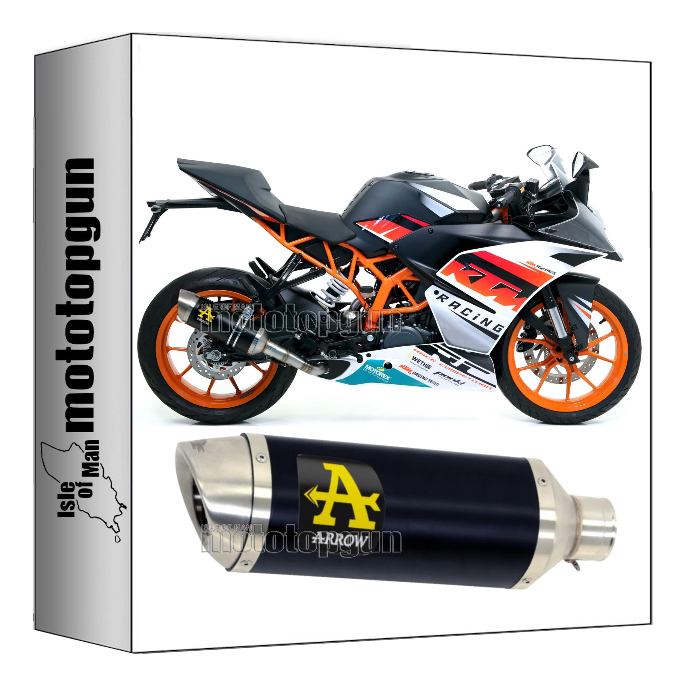 Pot echappement Arrow Thunder KTM RC 390 2015 2016 noir - 3