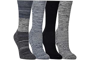 Kirkland Signature 4-Pack Women's Premium Merino Wool Crew Socks. Ultra Soft and...