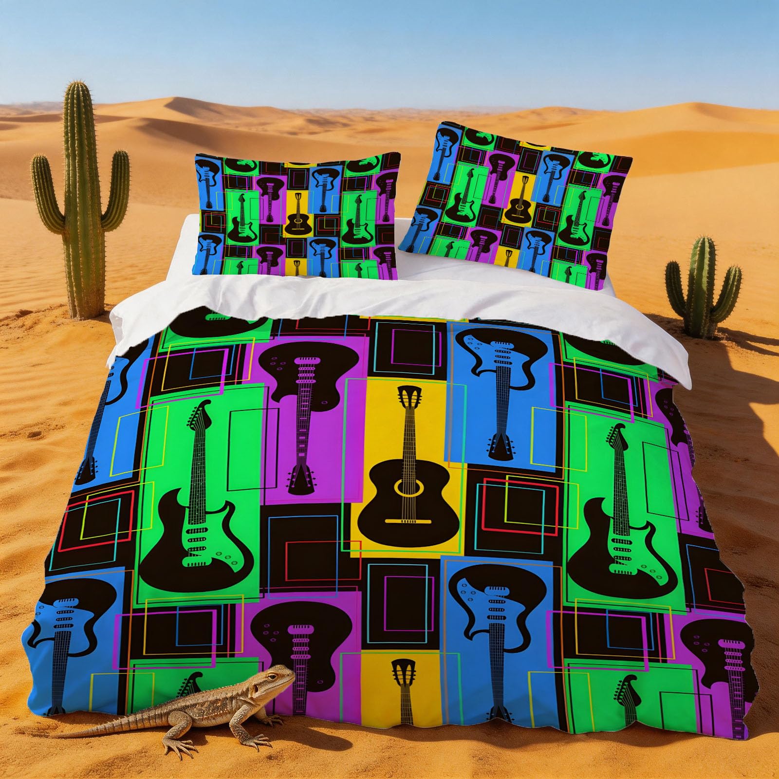Housse de couette 140x200 guitare : fini le linge rêche avec notre microfibre ultra douce