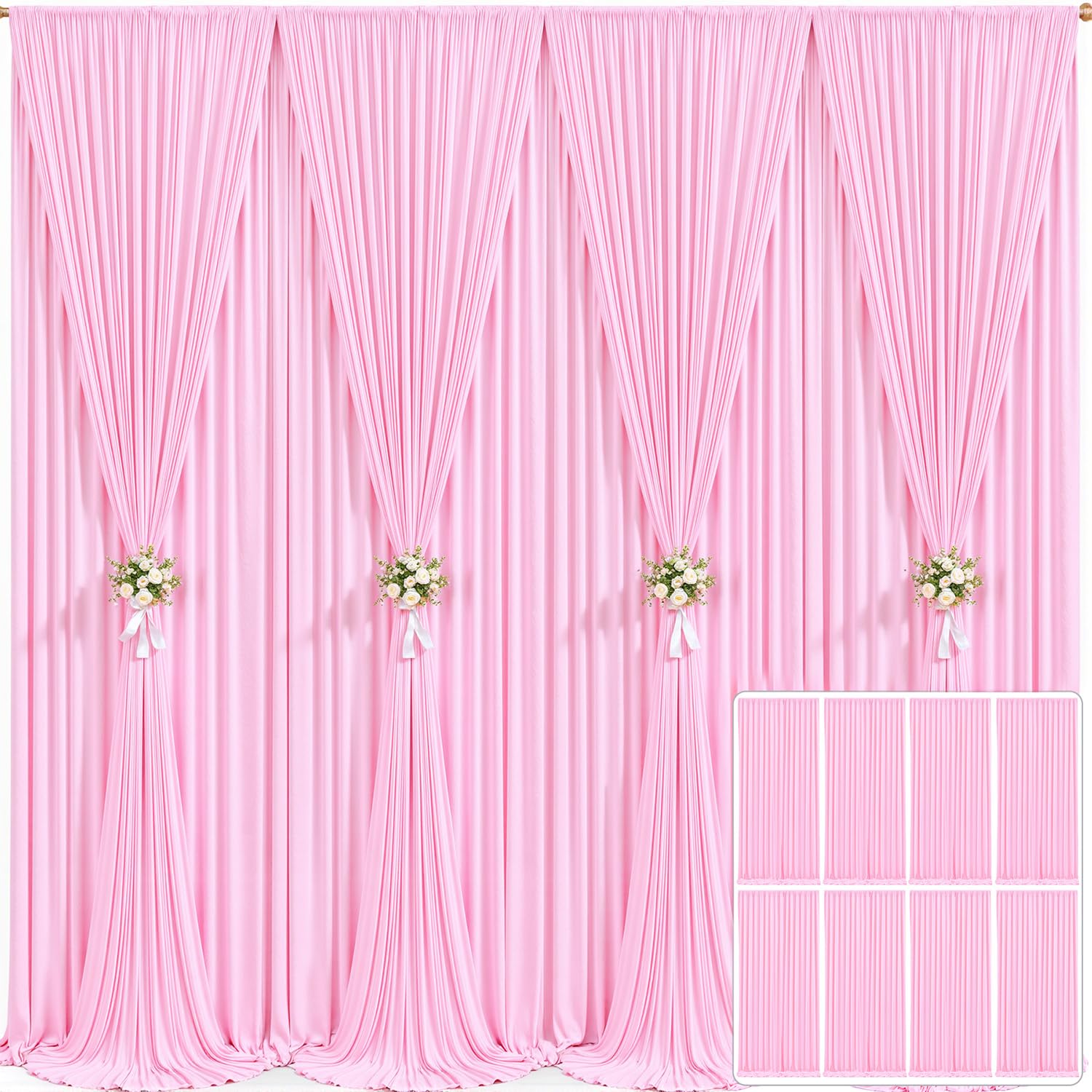 10x10 Champagne Backdrop Curtain for Parties Wedding Baby Shower Wrinkle Free Photo Curtains Backdrop Drapes Fabric Decoration for Bridal Shower 5ft x 10ft,2 Panels — view 112