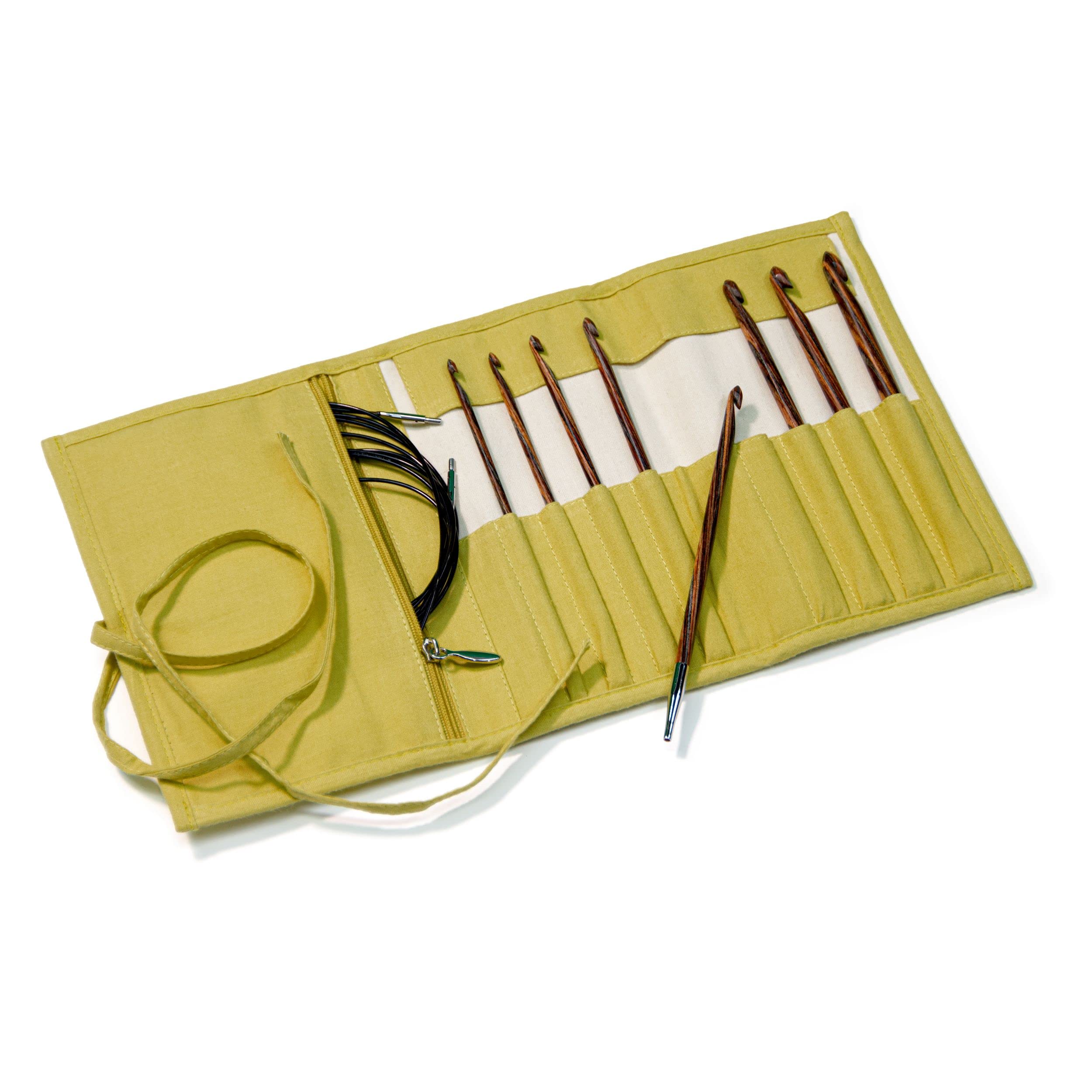 Prym 223811 Tunesische Häkelnadeln Set Natural senf 3,5-8
