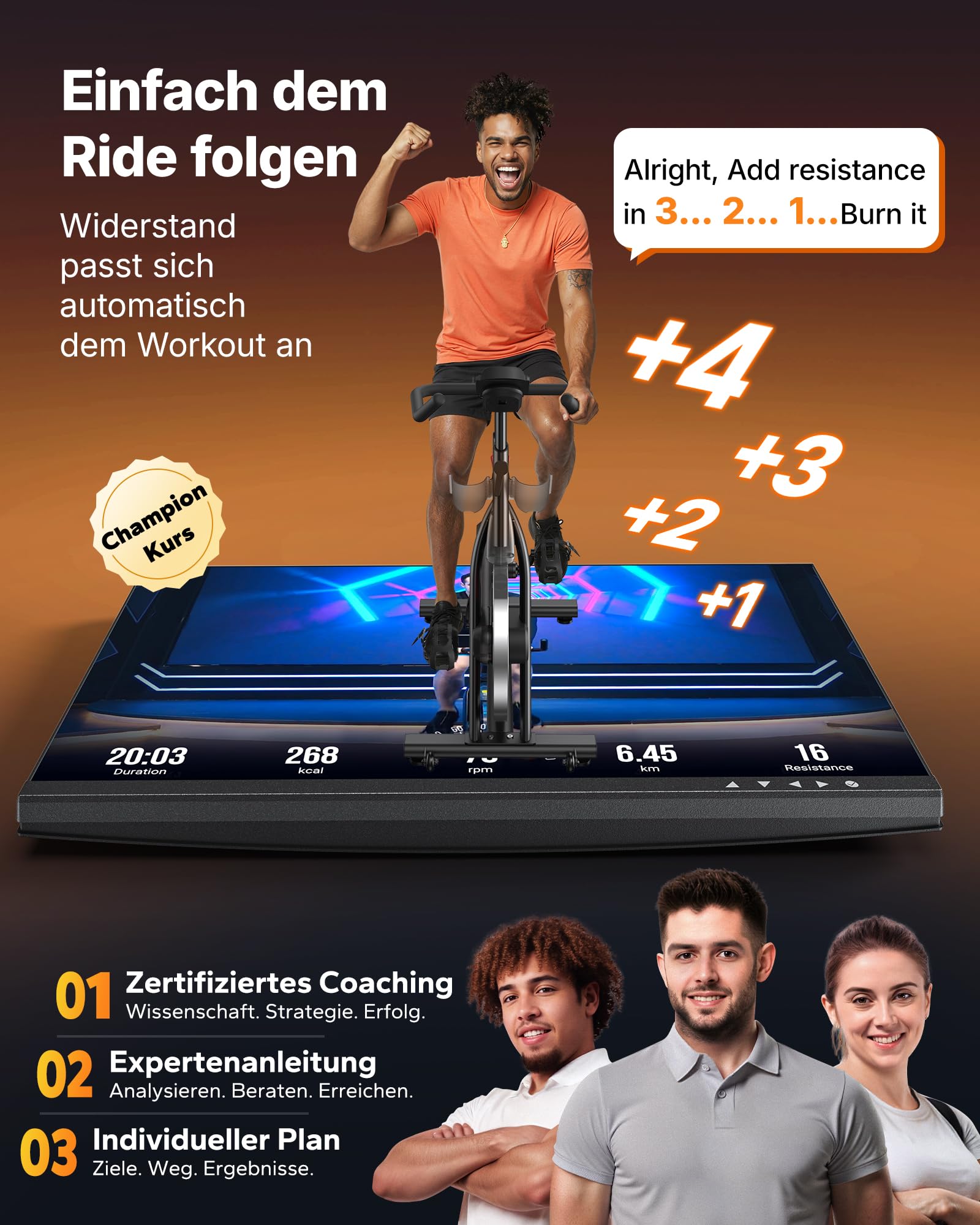 MERACH Profi Heimtrainer Fahrrad mit 21,5" Drehbarem FHD-Display, Leises Hometrainer Fahrrad mit Automatischem Widerstand, 10KG Schwungmasse, Stoßdämpfender Luftkissensattel, Eigene App, Bis 158KG