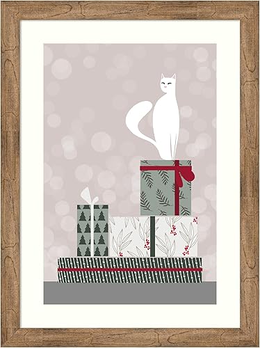 Miniatura 22 de Amanti Art Framed Wall Art Print 25x19 Retro cat and gifts by Rosana Laiz Blursbyai, Animals Wall Art, Modern Decor, Medium Poster Painting Artwork