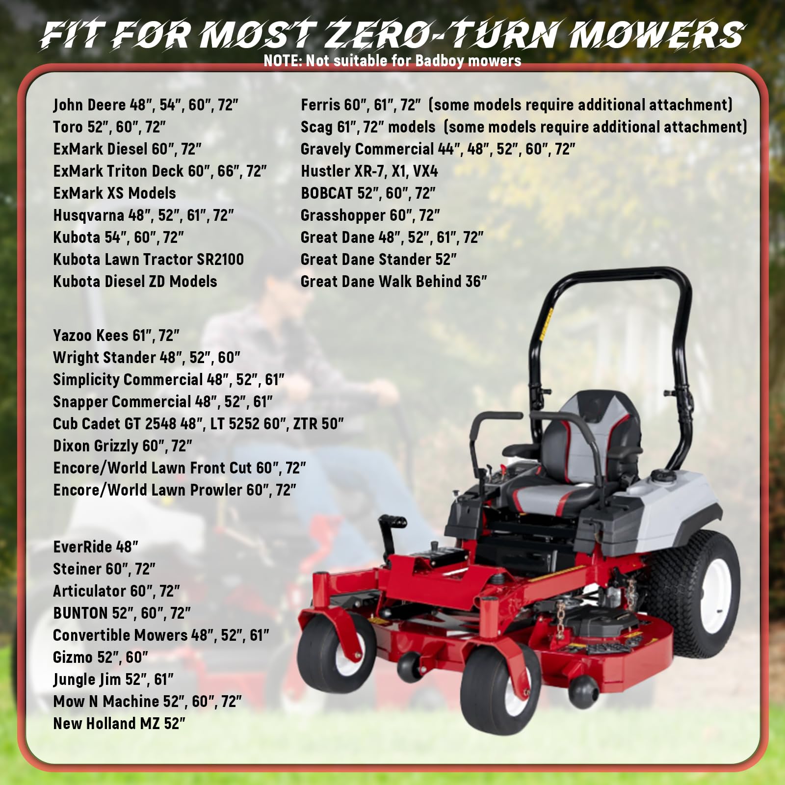 ACS6000ULS - Bloccaggio dello scivolo per tosaerba compatibile con tosaerba Ferris, Exmark, Gravely, Hustler e Toro, Kubota e la maggior parte delle falciatrici a raggio zero #088-6003-00