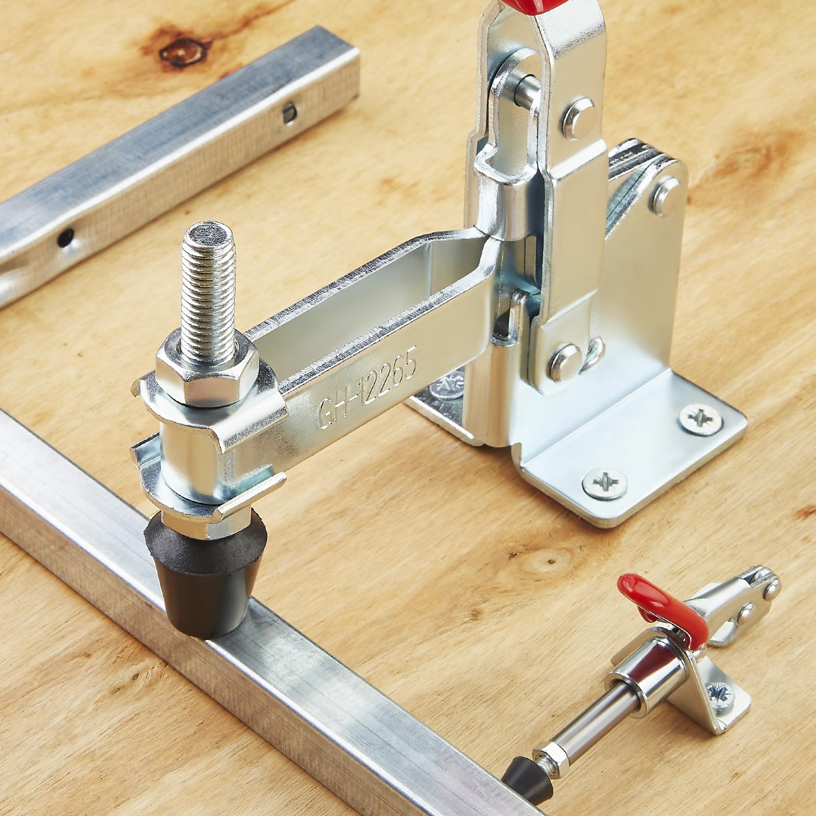 SOTECH 4 piezas Abrazaderas de palanca fuerza de sujeción hasta 1136 kg abrazaderas horizontales abrazaderas de palanca abrazaderas