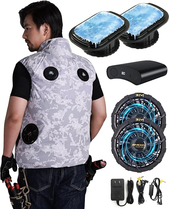 Amazon.co.jp: [MIDIAN] ペルチェ冷却服【2025業界独創 2つ冷却器と