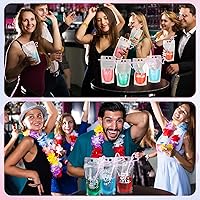 Vista 7 de Hoolerry 36 juegos de bolsas de discoteca para bebidas de adultos, bolsas de bebidas de fiesta de los años 70 con pajitas, bolsas resellables