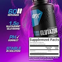 Vista 2 de EFX Sports Training Ground Glutazorb Caps Suplemento de píldora de glutamina altamente concentrado, pH correcto, digestión y apoyo inmunológico