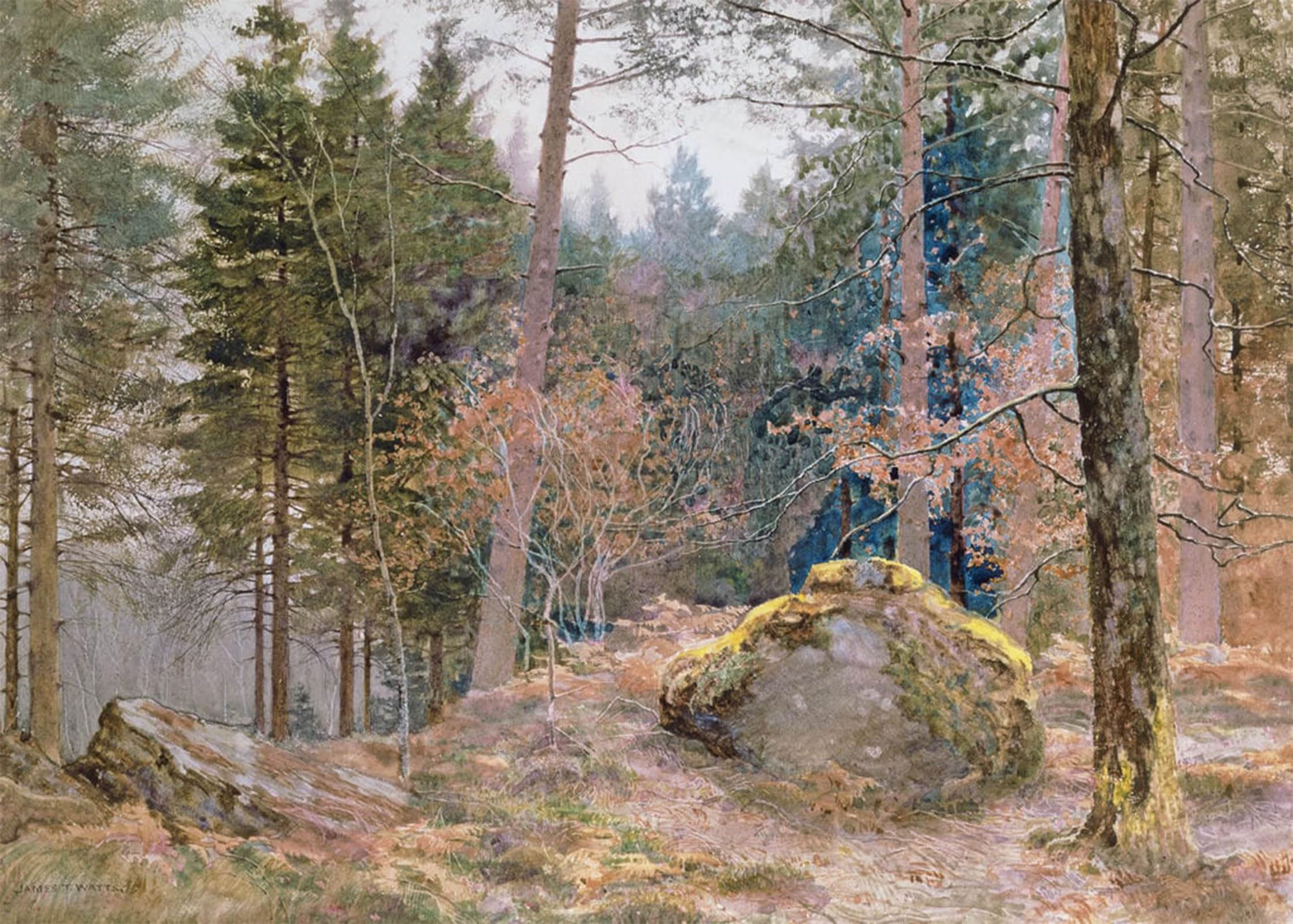 Serendipitp No Frame Vintage Wall Art Canvas Nordic Poster Canvas Print Picture In A Welsh Wood Winter By Famous Painting Wall Art Poster For Home Decor 60X90cm