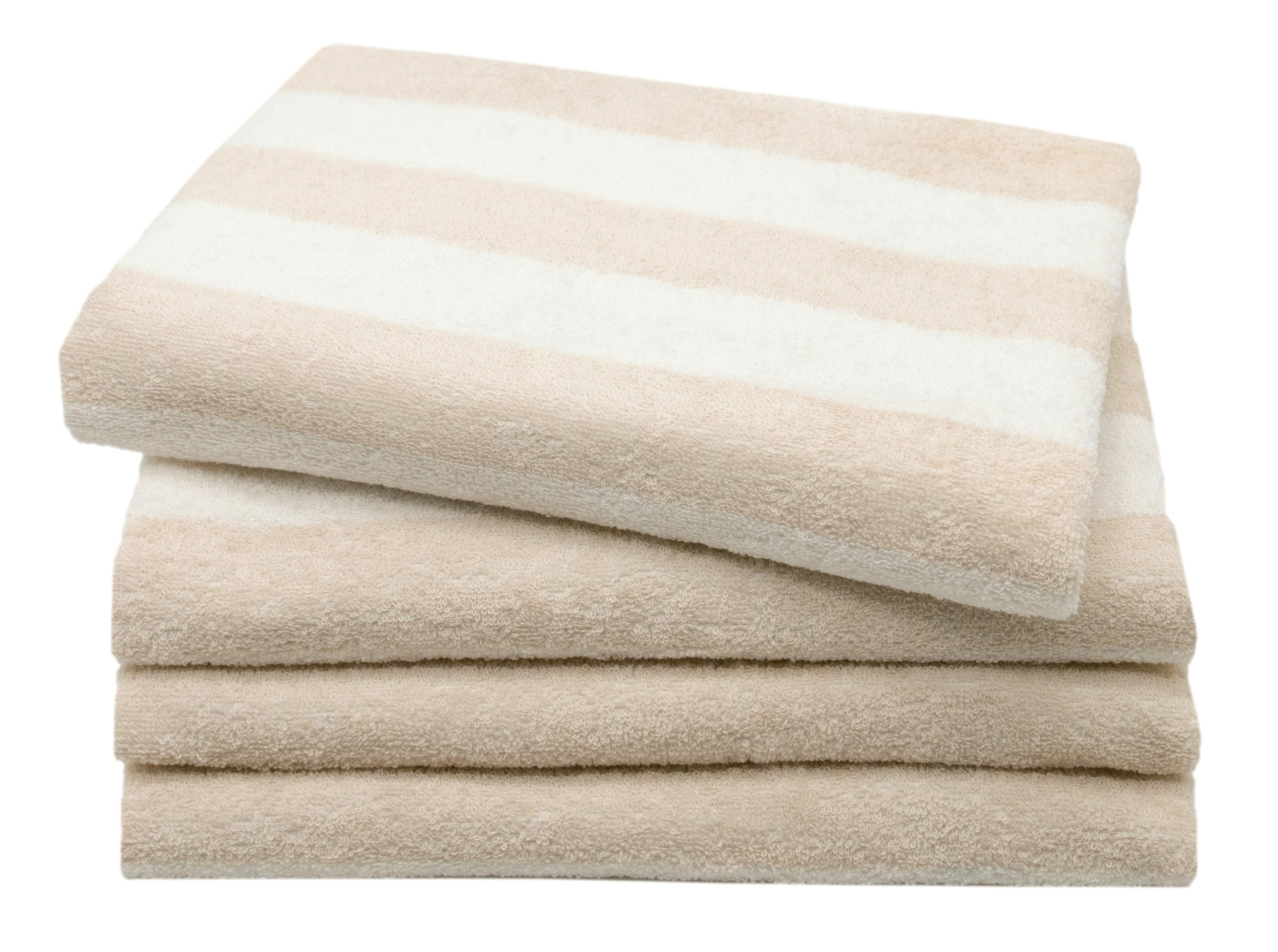Set de 4 serviettes pour invités ZOLLNER 50x100 cm beige pour une douce douche