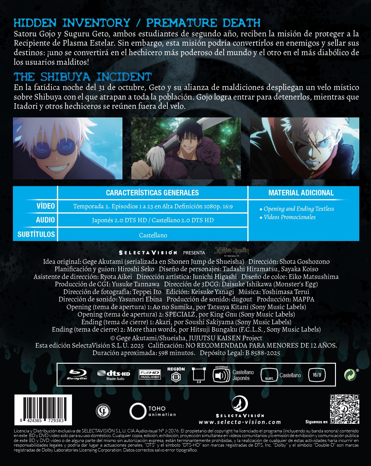 Jujutsu Kaisen (Temporada 2 Episodios 1 A 23) [Blu-Ray Coleccionista]