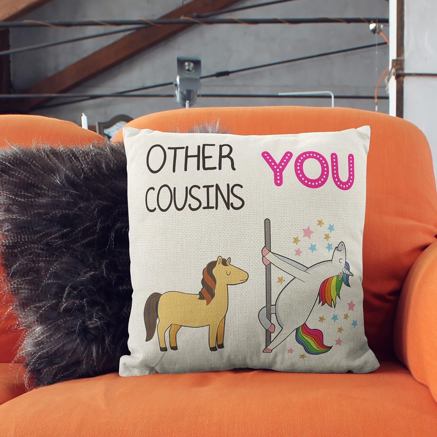 Cousin Gifts Pillow Covers, Best Cousin Gifts, 18x18 Inch Funny Cousin Pillow Covers, Gifts for Cousins Female, Cousin Gifts for Women Cousins Make The Best Friends - Image 2