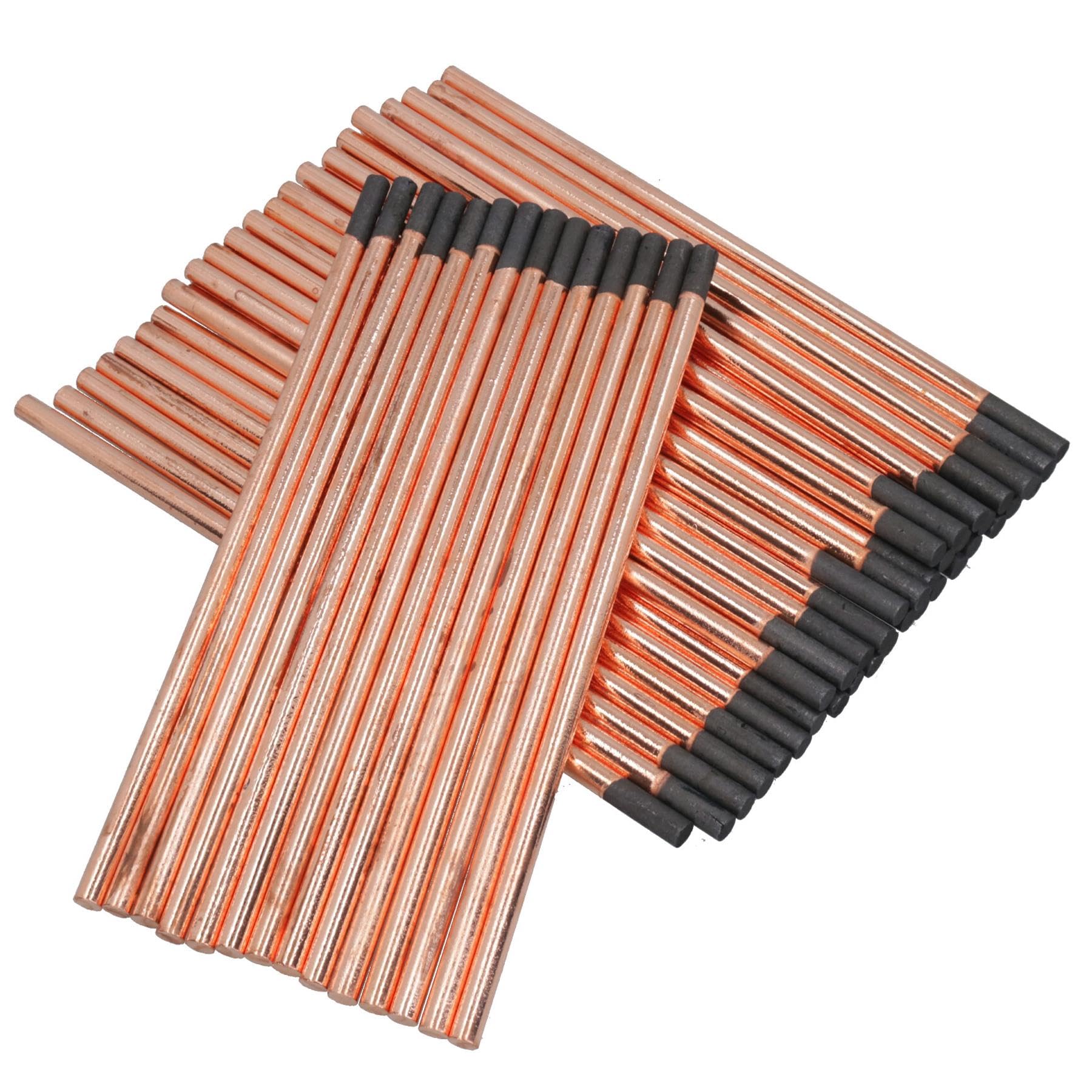Varillas de electrodos de carbono para corte de aire de arco de soldadura, 10 mm x 305 mm, 50 unidades