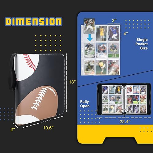 Miniatura 5 de 9 Pocket Waterproof Trading Card Binder, Trading Album Display Holder, Expandable, 720 Double Sided Pocket Album, Compatible with Gaming Cards,