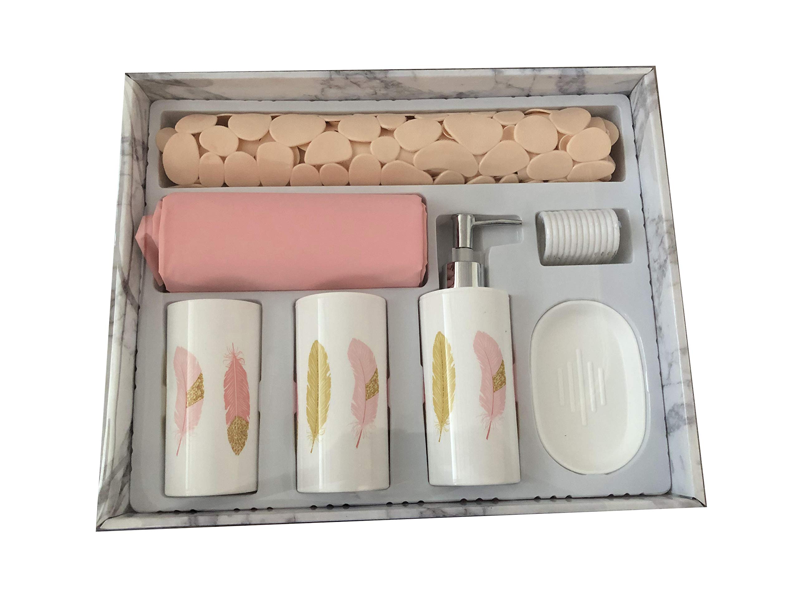 Set Accessori Bagno In Ceramica Montemaggi Baroni - 4 Pezzi, Grigio Chiaro, Con Dispenser E Portaspazzolino - Foto 6